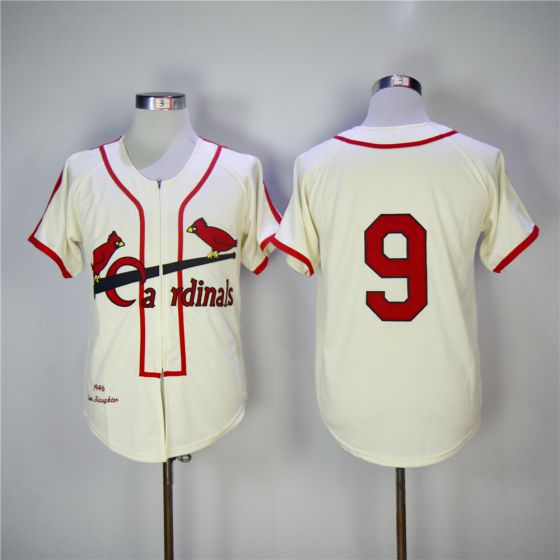 Men St. Louis Cardinals 9 Roger Maris Gream 1946 Throwback MLB Jerseys